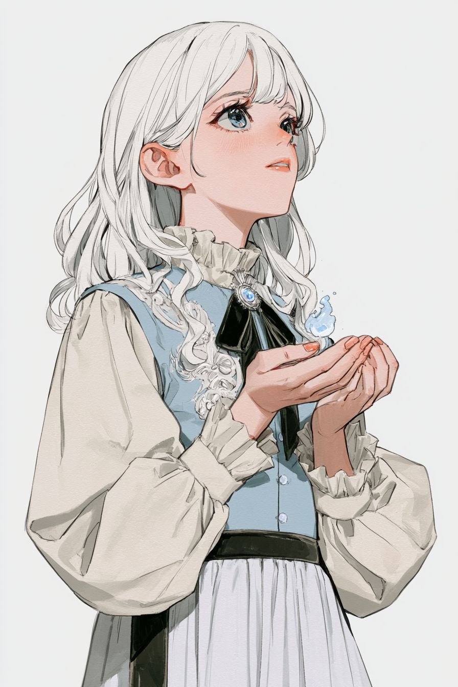수소 소녀 원소 캐릭터 그림 도안